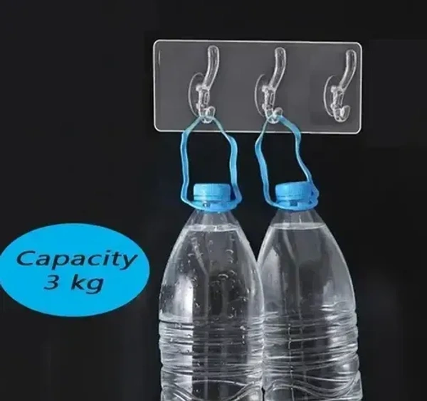 3IN1 TRANSPERT HOOK,  3-in-1 Transparent Hook – Versatile, Strong, and Reusable (2160)