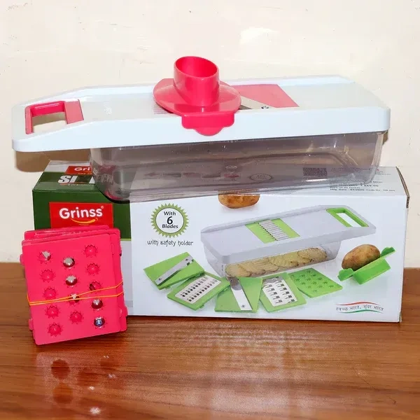 6IN1 VEG. SLICER, 6-in-1 Vegetable Slicer, Grater & Chopper Set