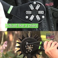 MAGIC WRENCH 6 INCH  6inch Adjustable Universal Hexagon Wrench with Non-Slip Handle Torque Magic Spanner Can Hold the Outer Hexagon High-Carbon Steel Multi-Function Hex Wrench Hand Tool (1944)