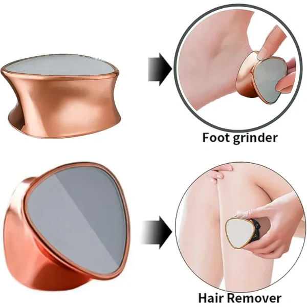 2IN1 HAIR REMOVAL,Double-Sided Hair Eraser & Foot Grinder – Exfoliating & Smooth Finish