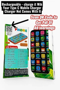 EDUCATION PHONE, Educational Phone Toy for Kids 2–12 Years | Rechargeable Talking Baby Smart Phone with 24 Learning Modes | Interactive Mobile Toy for Boys & Girls(2831)