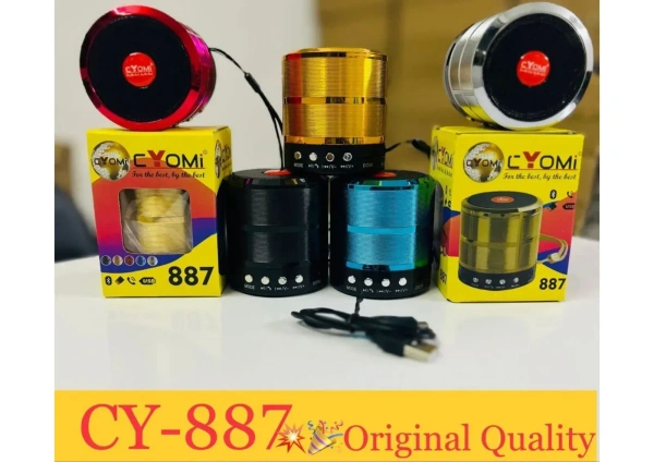 BT SPEAKER 887 Cyomi Newest Mini Wireless Bluetooth Speaker WS-887 with FM Radio, Memory Card Slot, USB Pen Drive Slot, AUX Input Mode  (1830)