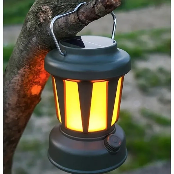 LY18 CAMPING LANTERN, Solar Camping Lamp LY18 – Portable Green LED