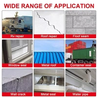 WATERPROOF TAP 4 INCH, Leakage Repair Waterproof Tape For Pipe Roof Water Solution Aluminium Foil Adhesive Sealing butyl rubber tape, Sealing Tape for Leakage (Foil tap 5M*4IN)    (2247)