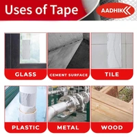 WATERPROOF TAP 4 INCH, Leakage Repair Waterproof Tape For Pipe Roof Water Solution Aluminium Foil Adhesive Sealing butyl rubber tape, Sealing Tape for Leakage (Foil tap 5M*4IN)    (2247)