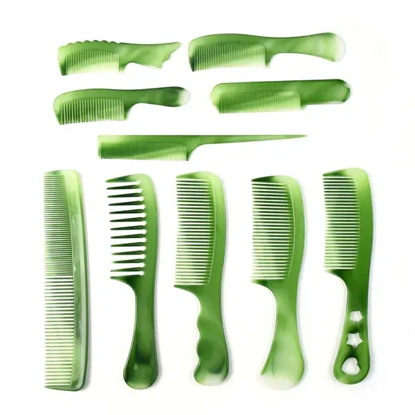 10PCS HAIR COMB SET,  Professional Styling Tools for All Hair Types (2251)    - Pack of 10
