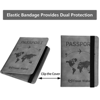 PASSPORT COVER, PU Leather Travel Passport Holder Cover – Grey Travel Wallet Organiser & Passport Case for Men & Women (14.5 x 11 cm)(2940)