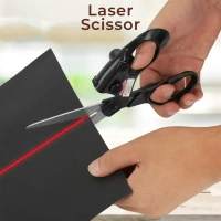 LASER SCISSORS, Laser Scissors – Professional Laser Guided Cutting Scissor for Straight & Fast Fabric, Paper & Craft Cutting (1 Pc)(2944)