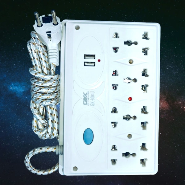 2USB SOCKET EXTENSION BOARD 2 USB 8 Plug Extension Board. Designed for efficiency, safety, and convenience, its the perfect solution for your home, office, or workspace. (1703)