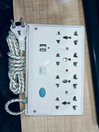 2USB SOCKET EXTENSION BOARD 2 USB 8 Plug Extension Board. Designed for efficiency, safety, and convenience, its the perfect solution for your home, office, or workspace. (1703)