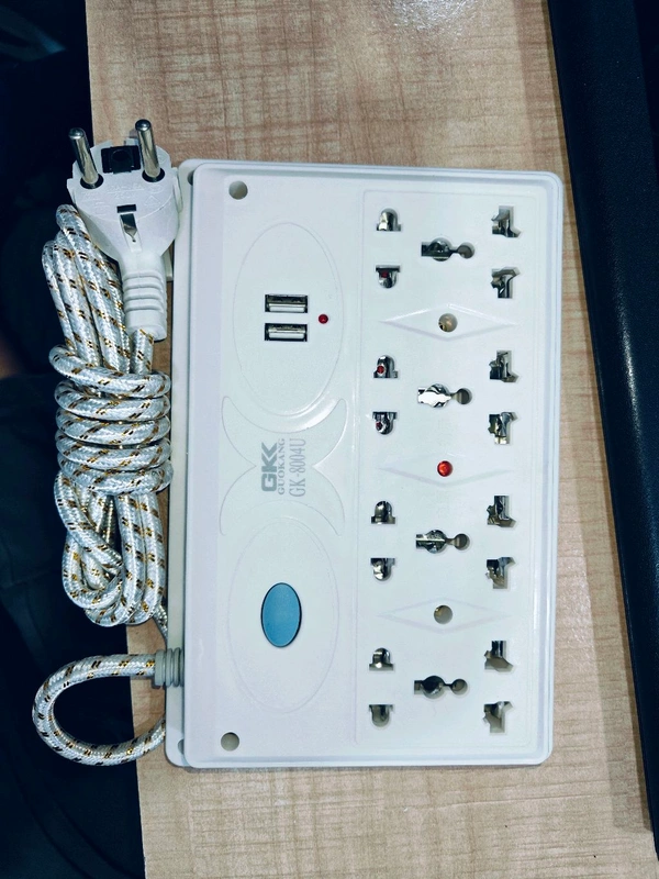 2USB SOCKET EXTENSION BOARD 2 USB 8 Plug Extension Board. Designed for efficiency, safety, and convenience, its the perfect solution for your home, office, or workspace. (1703)