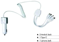 4in1 CAR CHARGER 4-in-1 Car Charger Fast Charging, Multi-Device USB Adapter (1903)