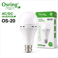 OSRING INVERTER BULB, Osring OS-20 Rechargeable LED Bulb with Inverter AC/DC Emergency Light | 1200mAh Battery Backup | Energy Saving LED Bulb for Home, Office & Power Cut Use(3051)