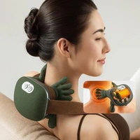 SHOULDER & NECK MASSAGER, 4D Heated Shoulder & Neck Massager with Bionic Finger Kneading – Deep Tissue Shiatsu Massage Pillow for Muscle Relaxation & Stress Relief (Green)(3083)