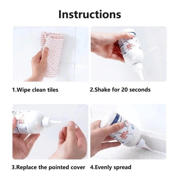 280ML TILE CRACK FILLER, 280 ml Tile Crack Filler Bottle Home Improvement(2140)