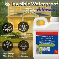 900G WATERPROOF GLUE, 900g Transparent Waterproof Glue with Brush | Roof Leakage Repair Sealant | Crack Filler Adhesive for Bathroom, Pipe, Wall, Tile & Window | Indoor & Outdoor Use(3048)