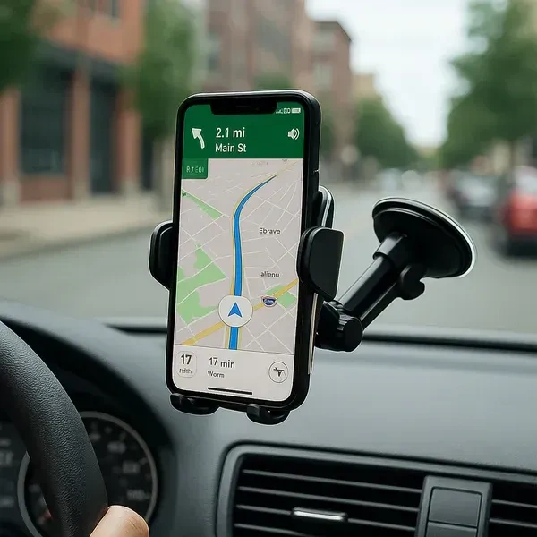 UNI. CAR MOBILE HOLDER, Universal Car Mobile Holder with Adjustable Arm | 360° Rotation Phone Mount for Dashboard & Windshield(2421)