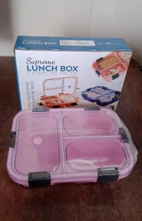 3COM LUNCH BOX Plastic 3 Compartment Insulated Lunch Box, Lunch Box (1 Pc) (1581)