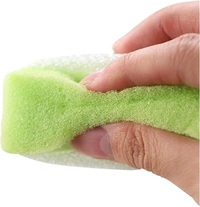 3PCS FOAM SCRUB PAD 30M, Multi Colour Foam Pad Kitchen Sponge Scrubber 30MM Thickness for Dish/Utensils/Tiles Cleaning Heavy Quality (Pack of 3)