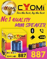 BT SPEAKER 887 Cyomi Newest Mini Wireless Bluetooth Speaker WS-887 with FM Radio, Memory Card Slot, USB Pen Drive Slot, AUX Input Mode  (1830)