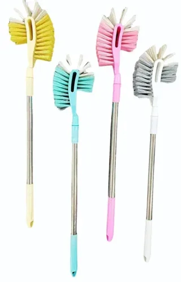 STEEL TOILET BRUSH Toilet Brush with Steel Handle | Bathroom Scrubber Cleaning Brush | Double Side Cleaning Brush | Home Cleaning Supplies (1430)