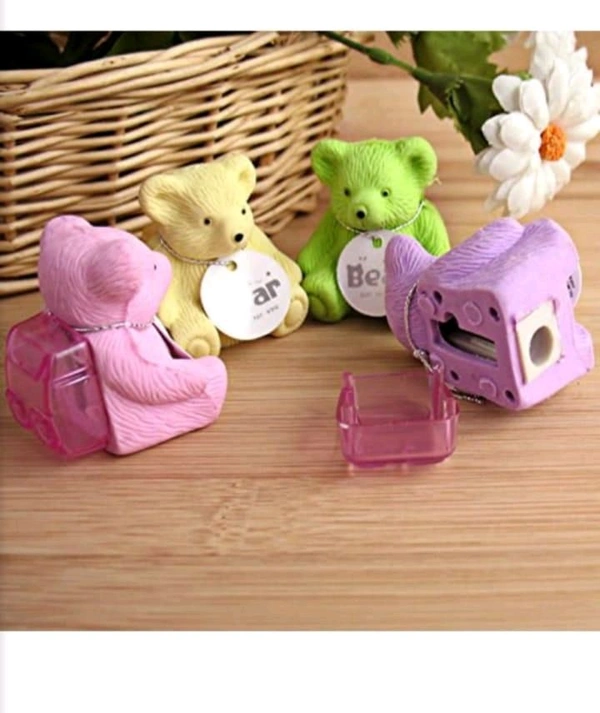 Teddy Eraser With Sharpner