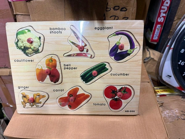Wooden Block Vegetable - below 6 pcs
