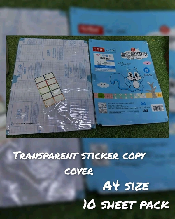 A4 Transparent copy cover with self gumming
- below 12 pkt