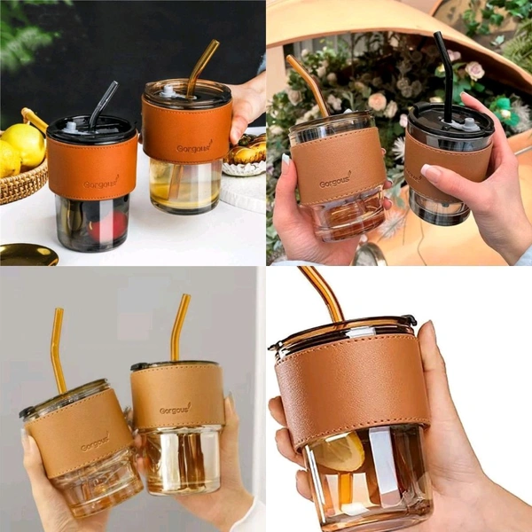 Brown mug Glass sipper - below 24 pcs