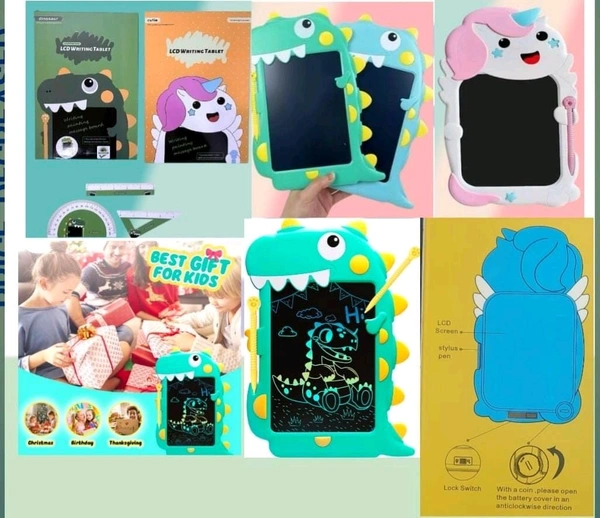 Dino and unicorn writing tablet - below 6 pcs