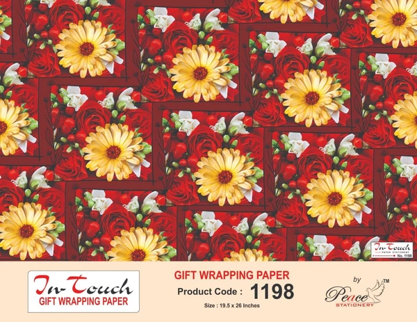 Gift Wrapping Sheet Flowers - 3 pcs and above