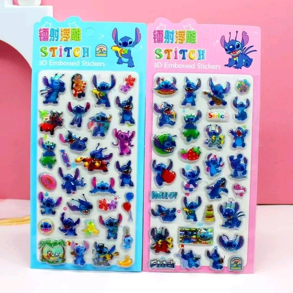 3D embossed sticker (Minimum 12 card) - 10 pcs pack