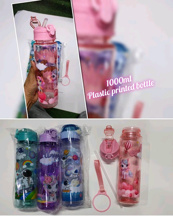 1000ml Printed Plastic bottle - 6 PCS AND ABOVE