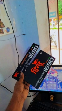 3d Hindu Stylish Number Plate ( 3d Letter ) - Bike, Front + Back