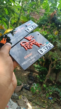 3d Hindu Stylish Number Plate ( 3d Letter ! ) - Car, Front + Back