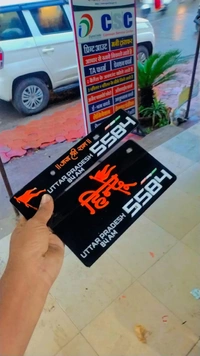 3d Hindu Stylish Number Plate ( 3d Letter ! ) - Car, Front + Back