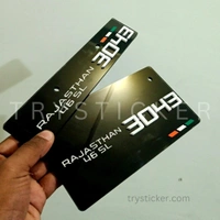 Premium Black Finish Number Plate - Bike, Front + Back