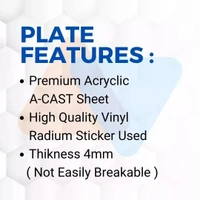 Premium Krishna Ji Number Plate ( Jai Shree Krishna ) Radium + 3d Letter - Bike, Front Side + Back Side