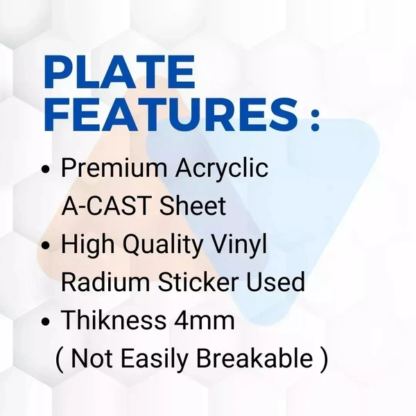 Premium Krishna Ji Number Plate ( Jai Shree Krishna ) Radium + 3d Letter - Bike, Front Side + Back Side