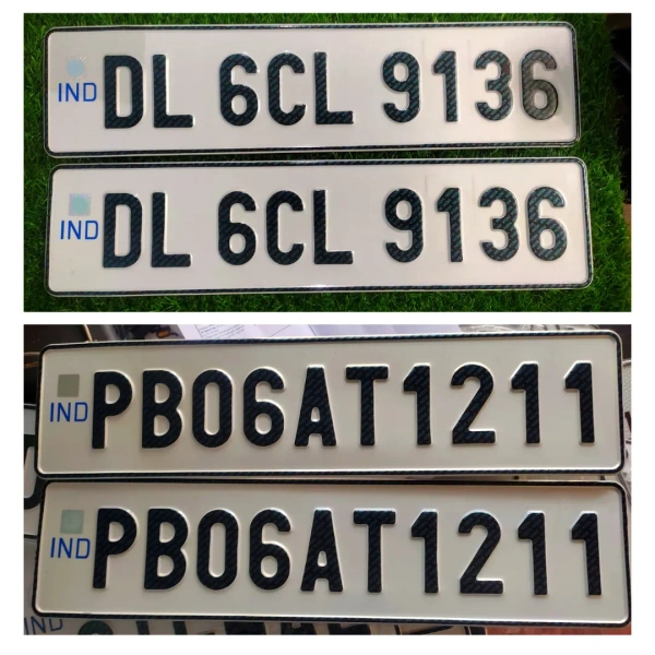 Car IND Number Plate - CAR, Front Side + Back Side