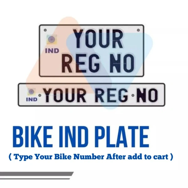 Bike IND Number Plate - BIKE, Only Back Side