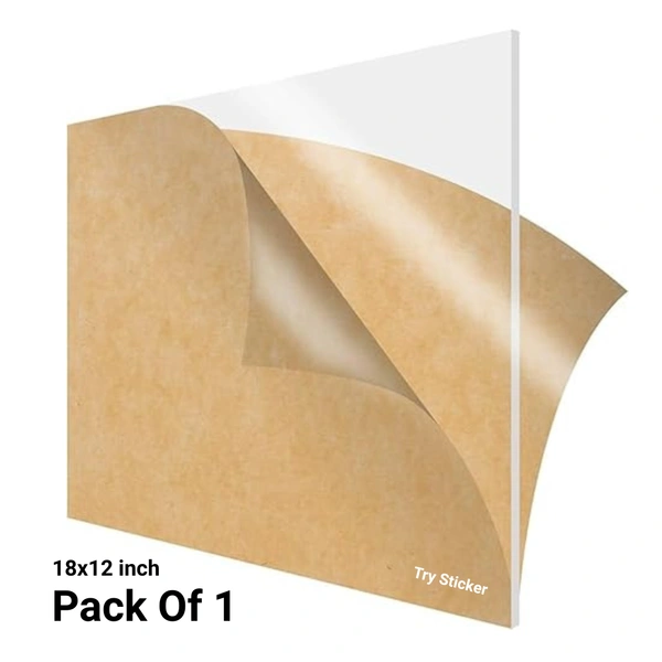 Trysticker Clear/Transparent Acrylic 1 pieces Plexiglass Sheet 12"x18" DIY Projects - 3mm