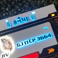 Trysticker Krishna Lighting 3D Number Plate