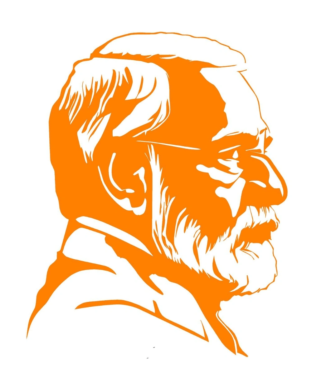 Narendra Modi Creative Vector Style Vinyl Radium Sticker