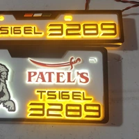 Trysticker Patel's Lighting 3D Number Plate