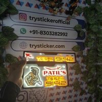 Trysticker Patil's Lighting 3D Number Plate