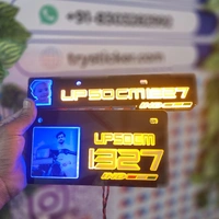 Trysticker Photo LED Lighting 3D Number Plate