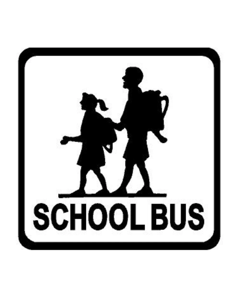 School Bus Creative Vinyl Radium Sticker ( Black )