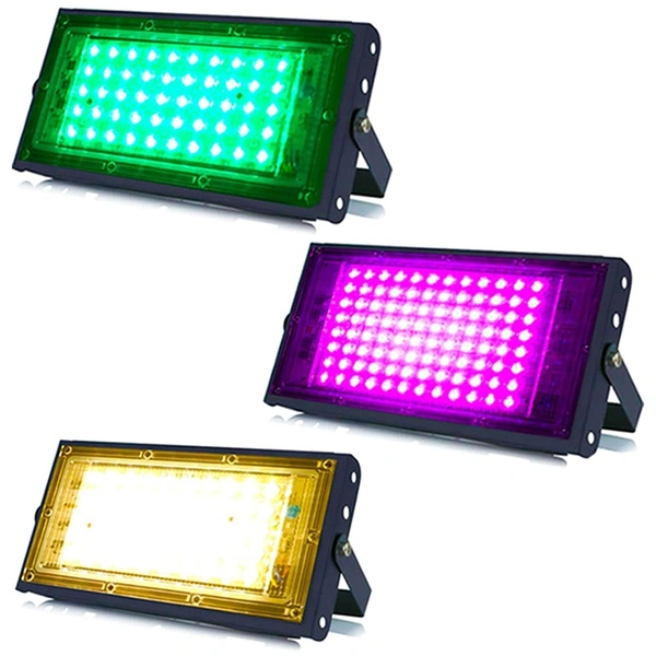 MLD 10w Led Flood Lights IP66 Waterproof Indoor Outdoor Led Brick Focus Street Light Multi Color Combo Set | Green, Pink, Yellow| Pack of 3