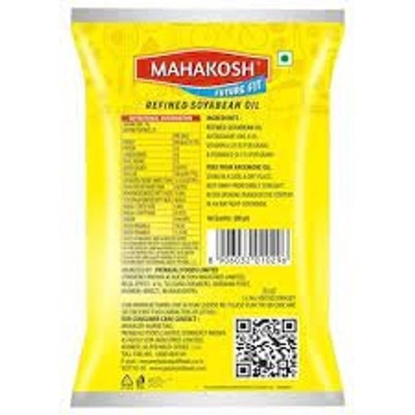 Mahakosh Refined Soyabean Oil Pouch (1 L)